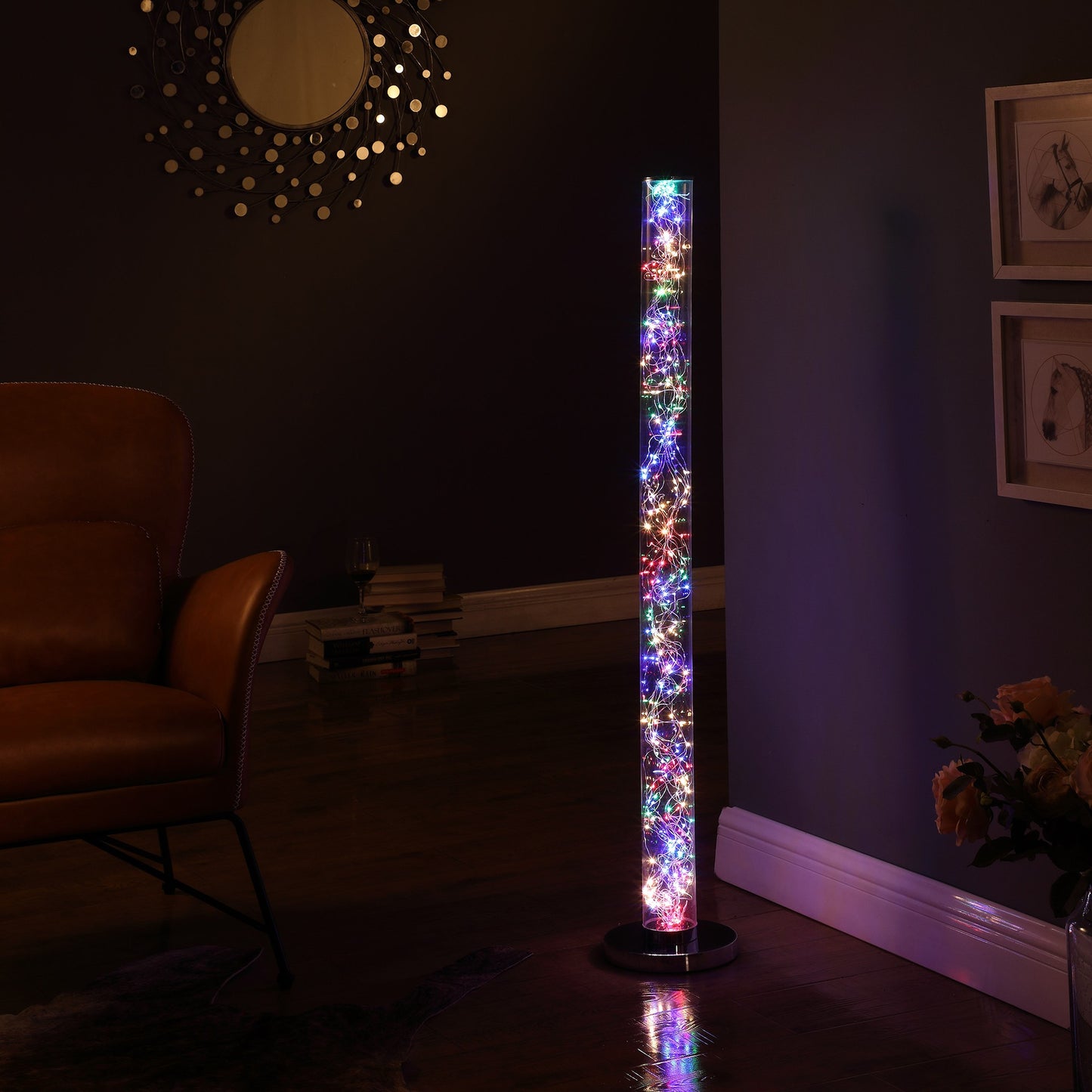Steel Column Floor Lamp w/ Shade