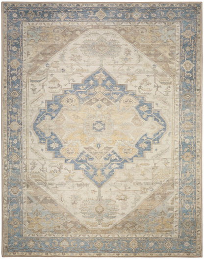 Nourison Vintage Blue & Green Machine Washable Rug - 9' x 12'