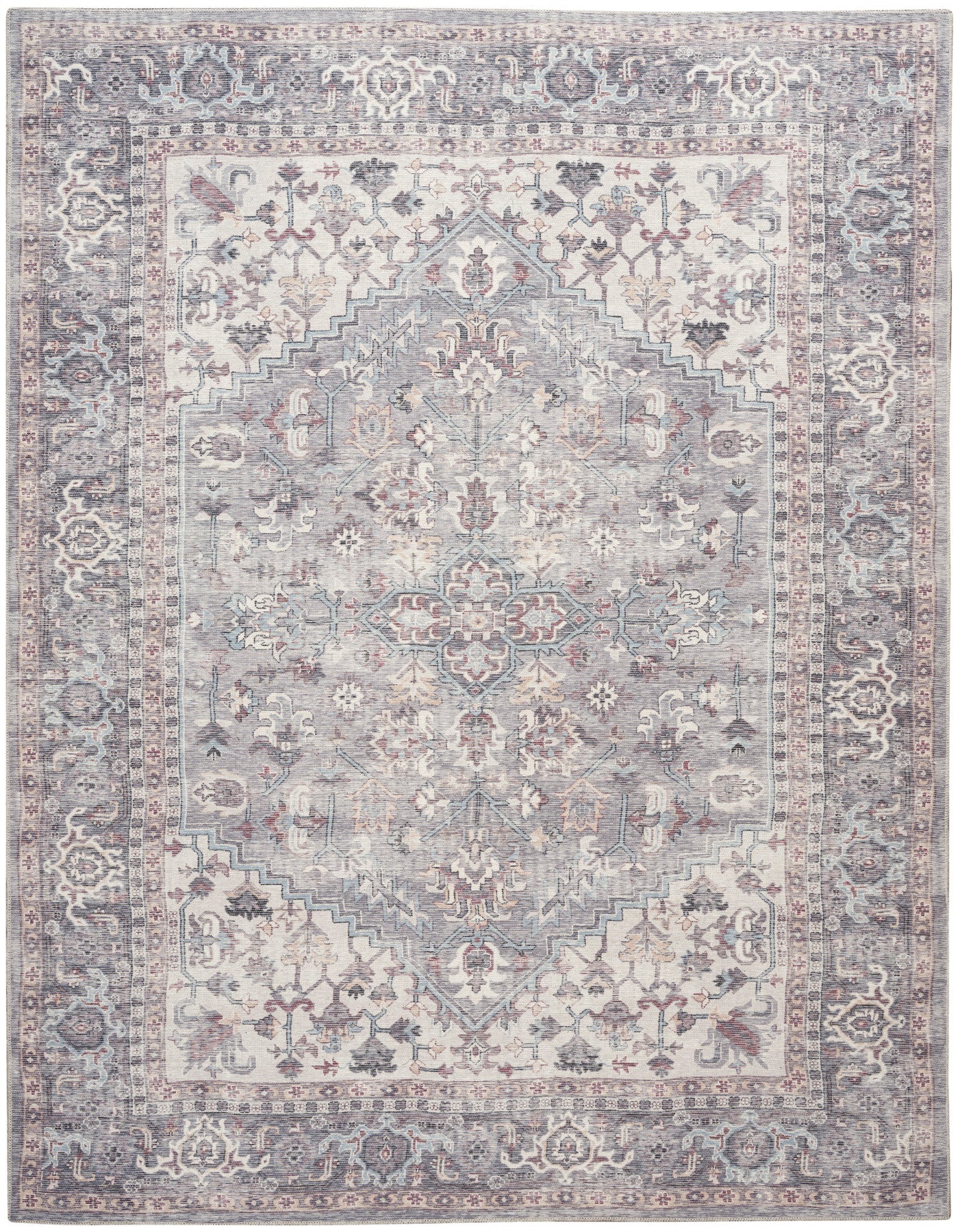 Nourison New Concept Grey Machine Washable Rug - Main