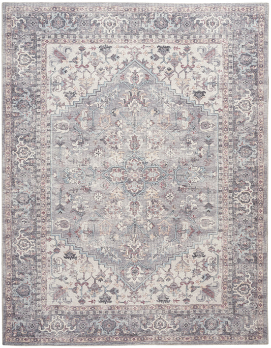 Nourison New Concept Grey Machine Washable Rug - Main