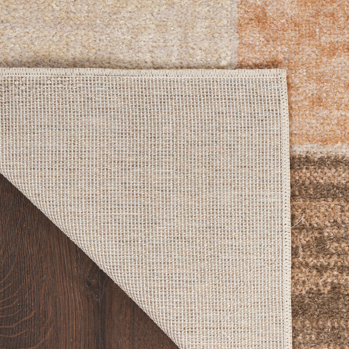Nourison Astra Beige & Multicolor Pet Friendly Machine Washable Rug - Corner