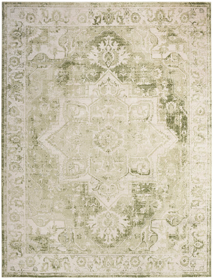 Nourison Astra Ivory & Green Pet Friendly Machine Washable Rug - Main