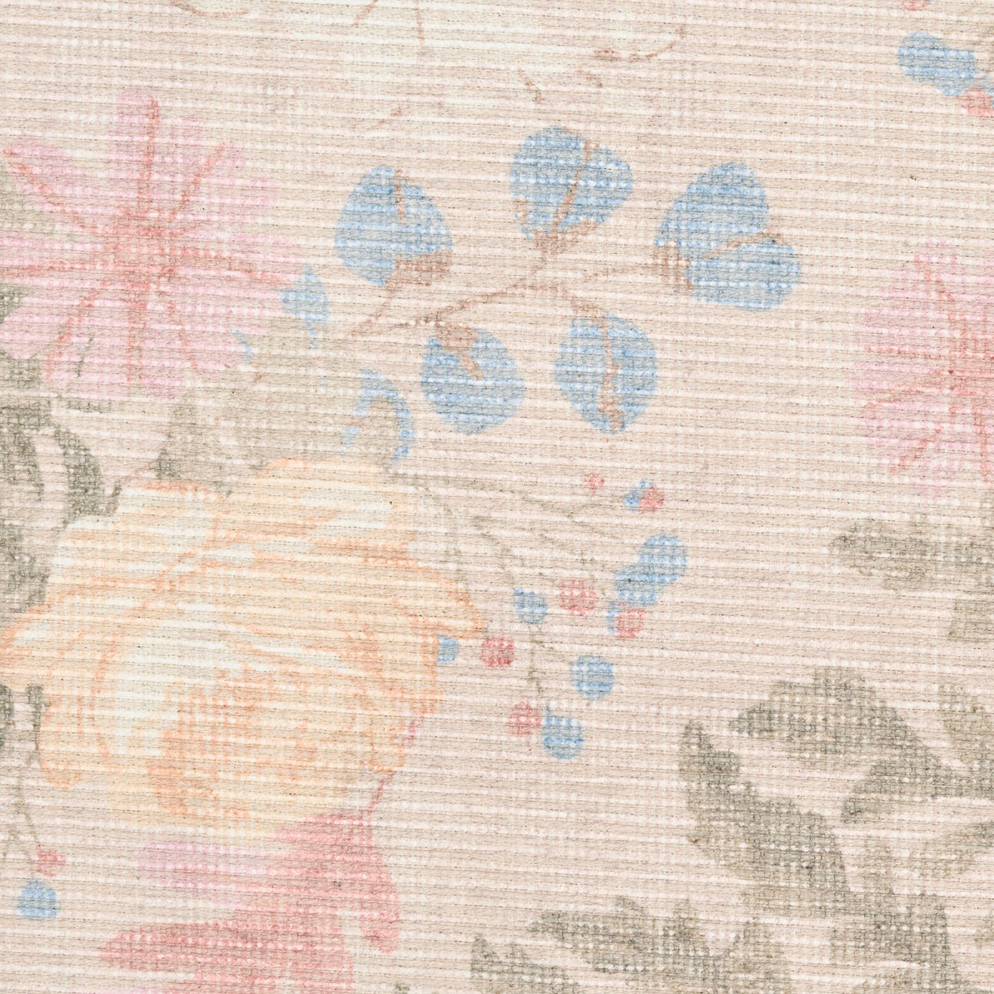 Nourison Botanical Beige & Multicolor Machine Washable Rug - Swatch