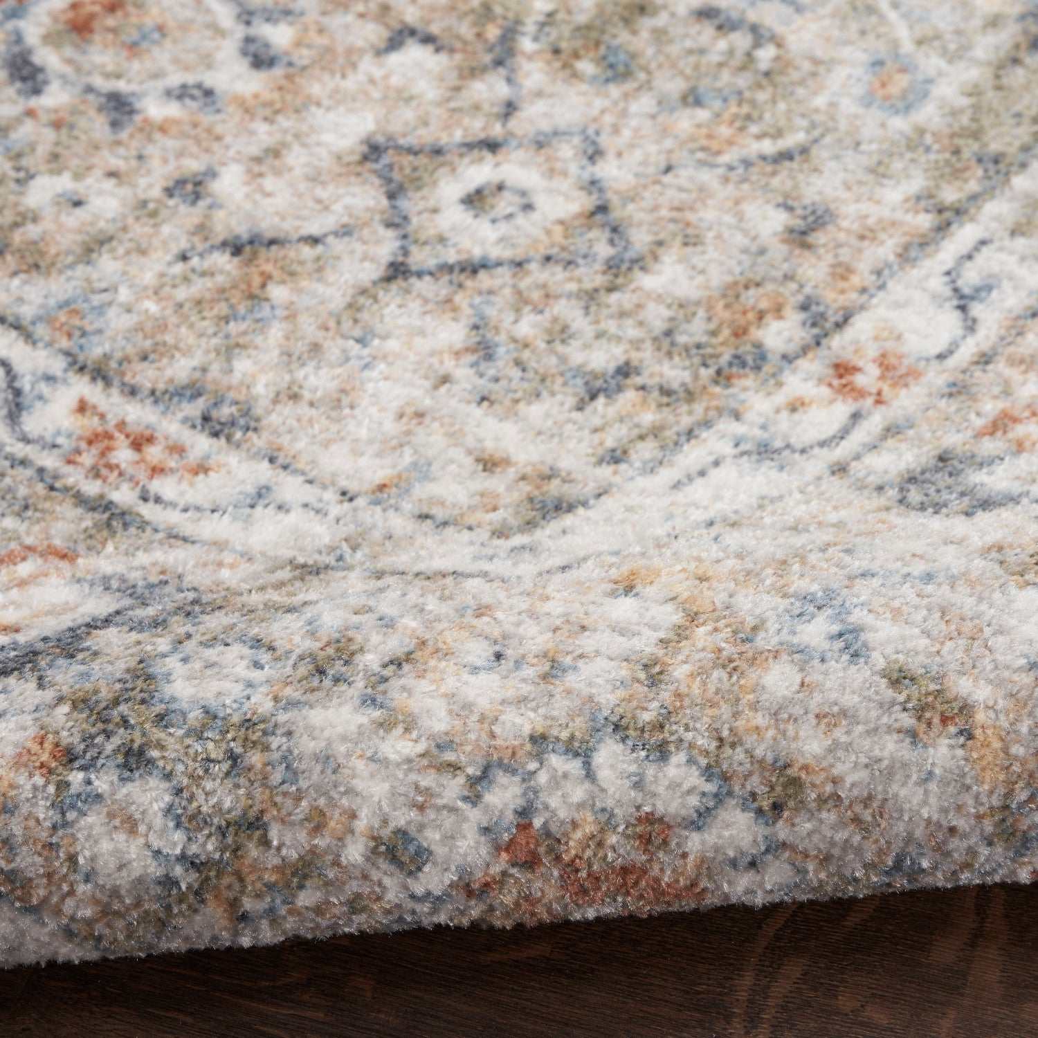 Nourison Astra Gold & Grey Pet Friendly Machine Washable Rug - Texture