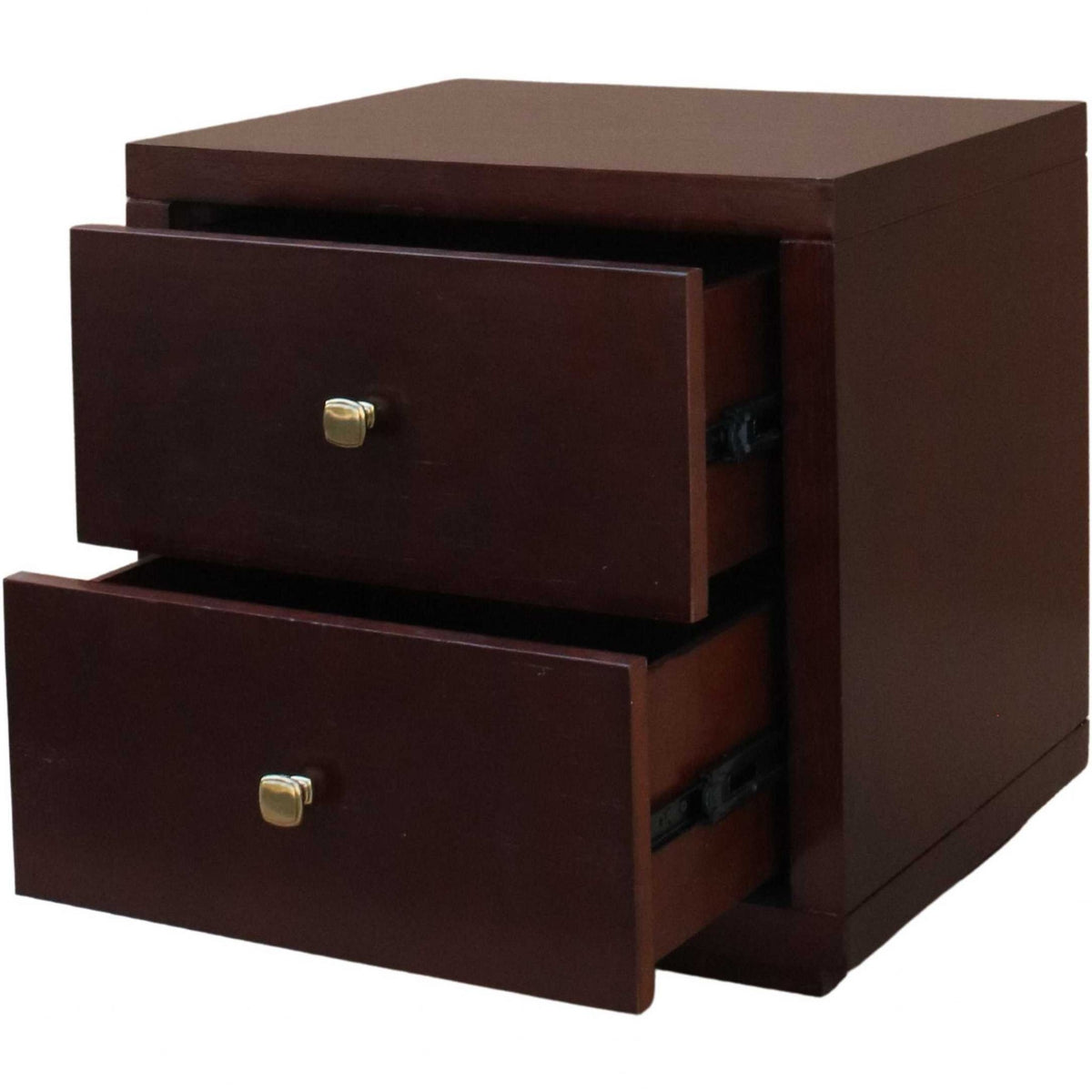 Moma Espresso Wood Platform King Bed w/ 2 Nightstands