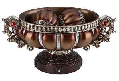 Reddish Bronze & Silver Polyresin Decorative Bowl With Orbs