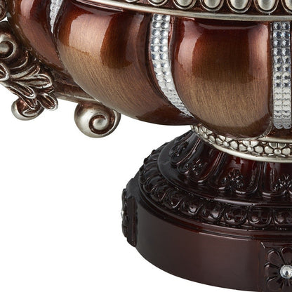 Reddish Bronze & Silver Polyresin Decorative Bowl With Orbs