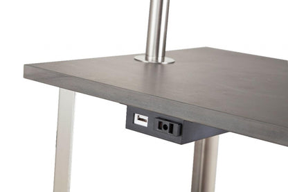 Steel Tray Table Floor Lamp w/ Shade