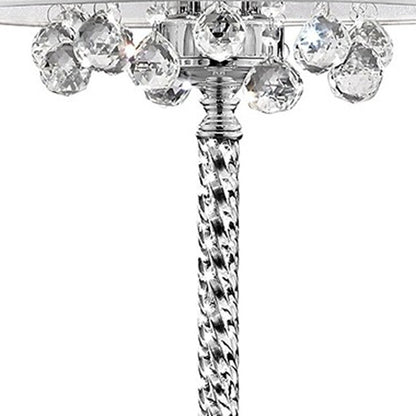 Steel 3-Light Candelabra Floor Lamp w/ Shade