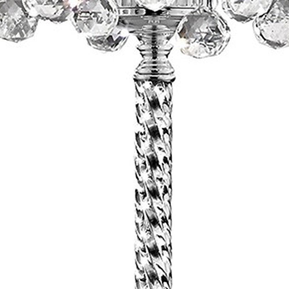 Steel 3-Light Candelabra Floor Lamp w/ Shade