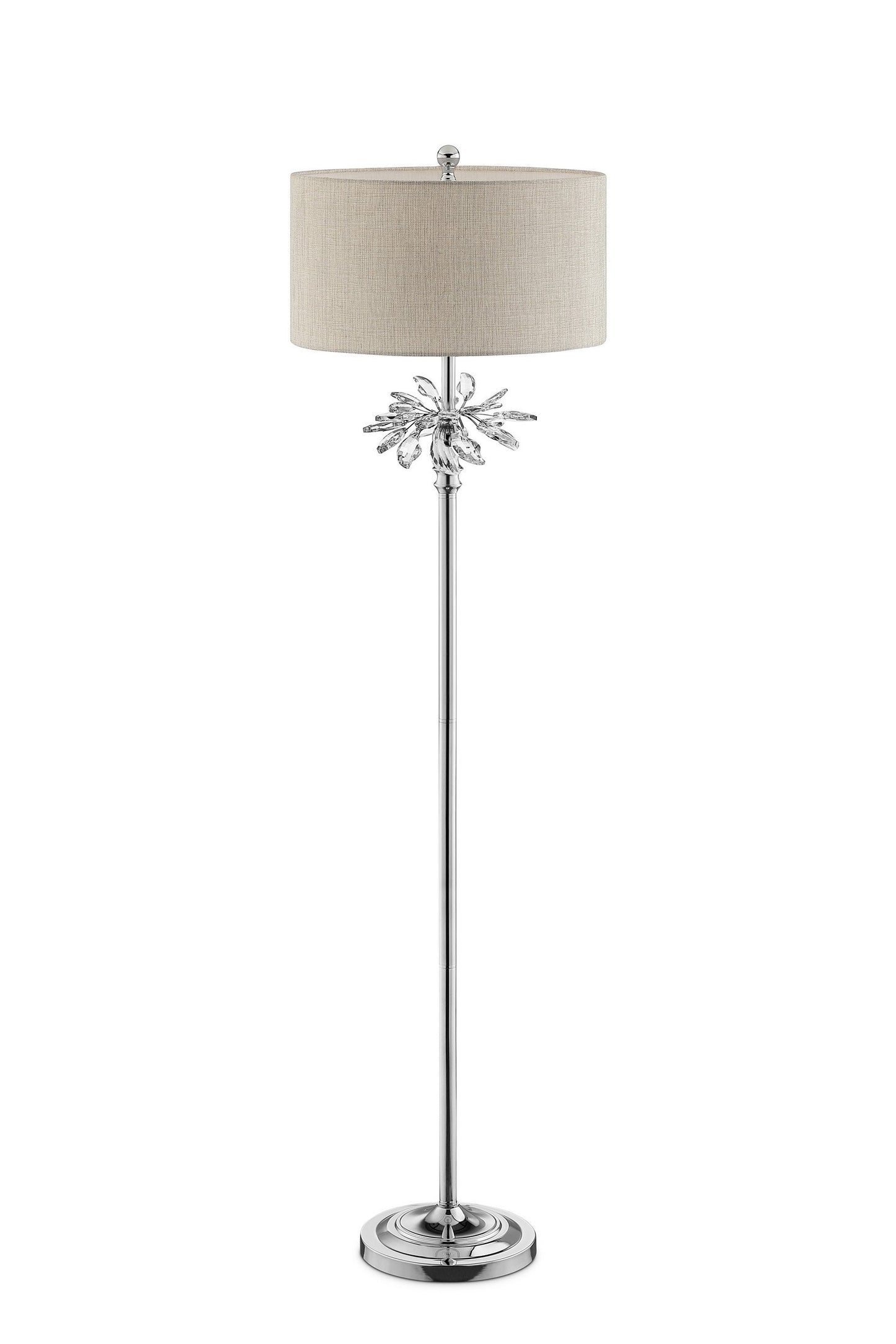 Chrome Floor Lamp w/ Silver Shade