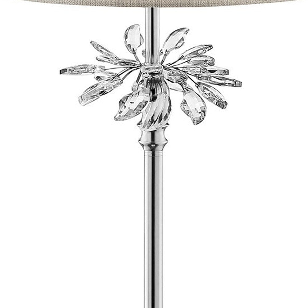 Chrome Floor Lamp w/ Silver Shade