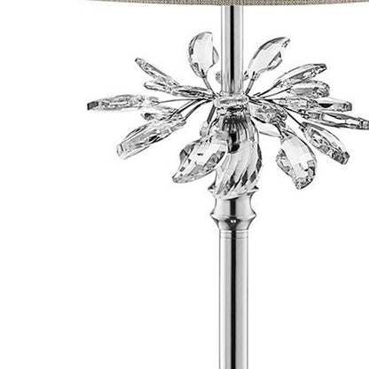Chrome Floor Lamp w/ Silver Shade
