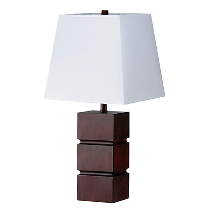 Brown Bedside Table Lamp w/ Shade
