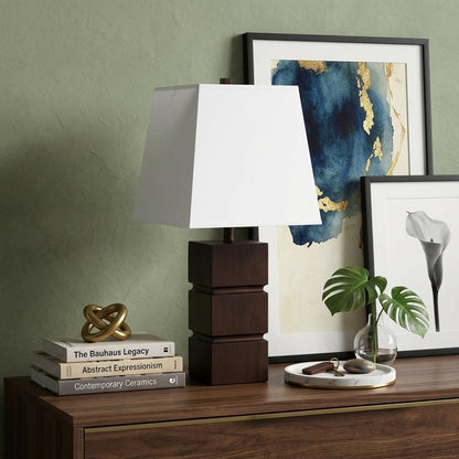 Brown Bedside Table Lamp w/ Shade