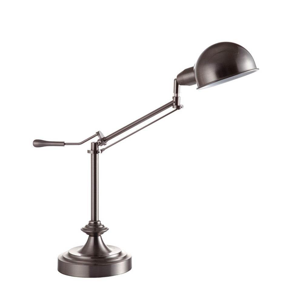 Silver Swing Arm Table Lamp