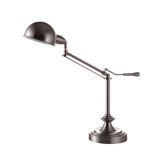 Silver Swing Arm Table Lamp