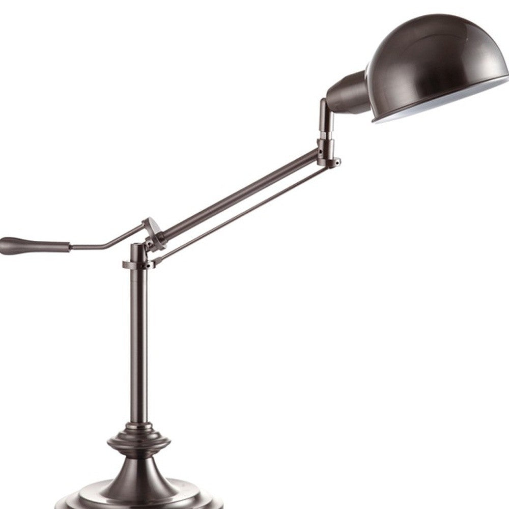 Silver Swing Arm Table Lamp