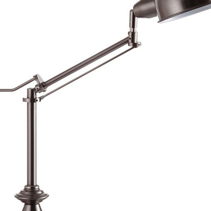 Silver Swing Arm Table Lamp