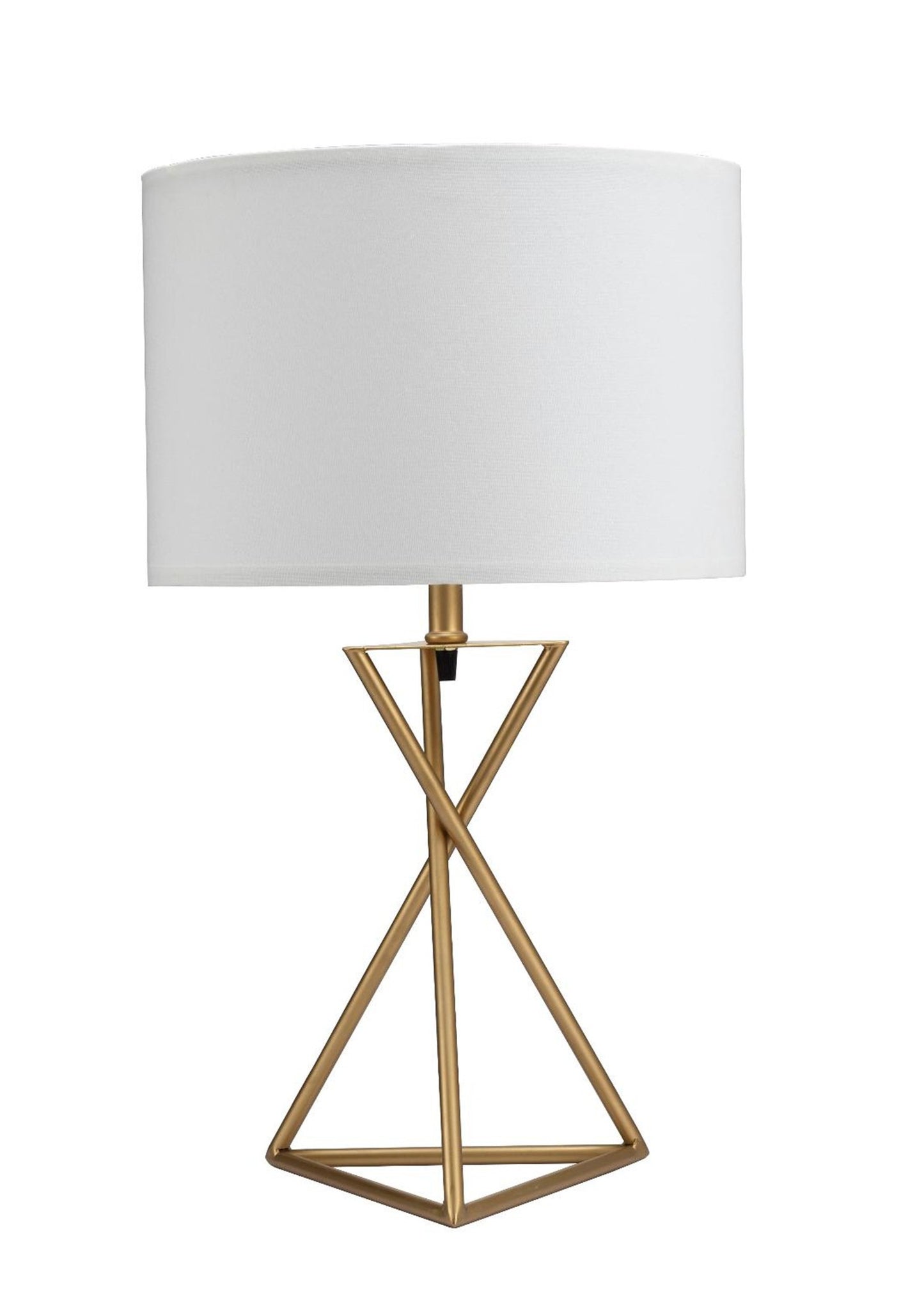 Contemporary Gold Geo Table Lamp w/ Shade