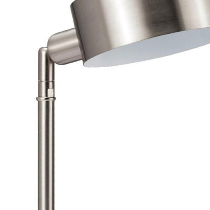 Silver Bedside Table Lamp w/ Silver Shade