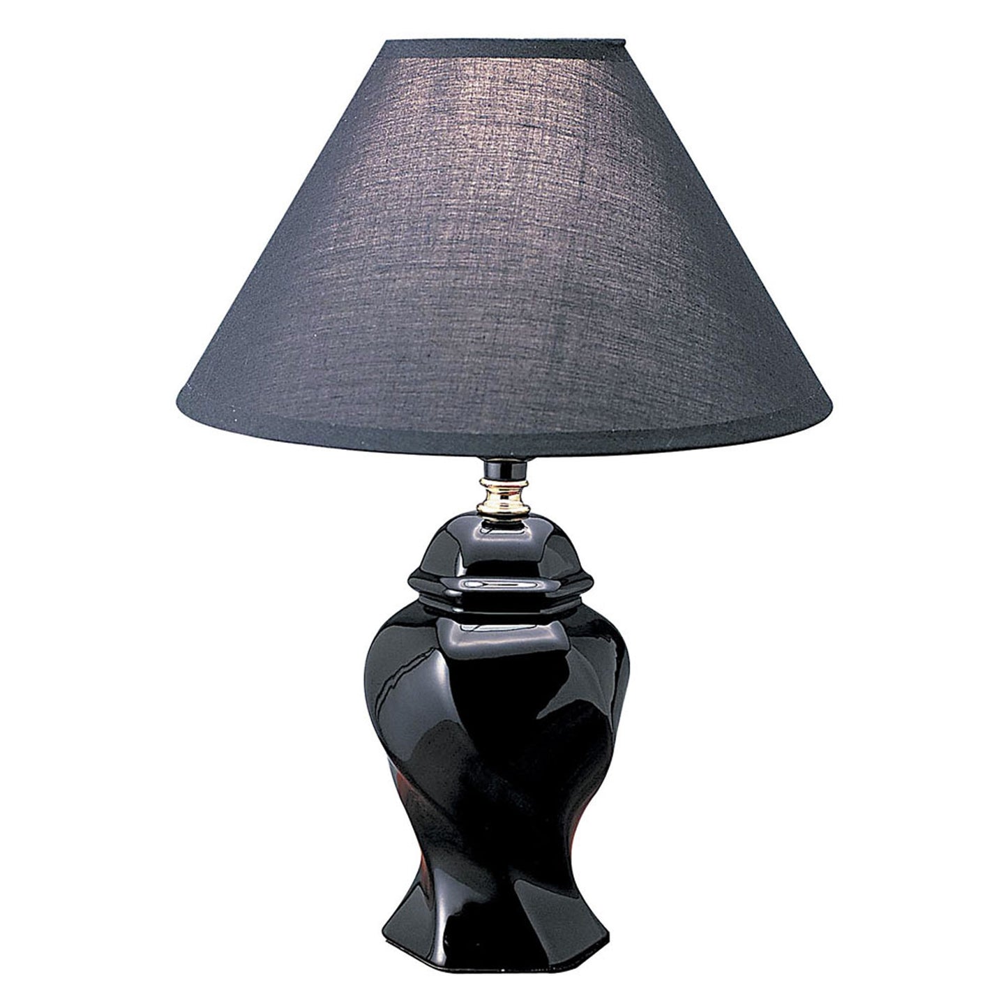 Black Bedside Table Lamp w/ Shade