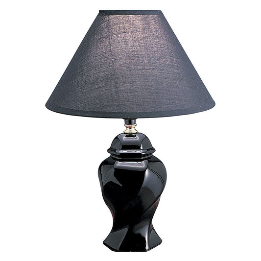 Black Bedside Table Lamp w/ Shade