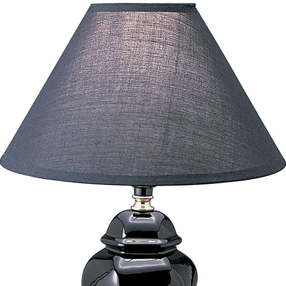 Black Bedside Table Lamp w/ Shade