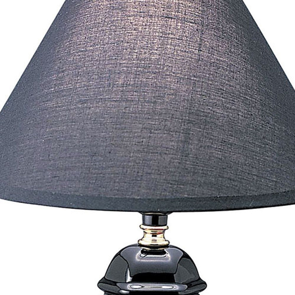 Black Bedside Table Lamp w/ Shade