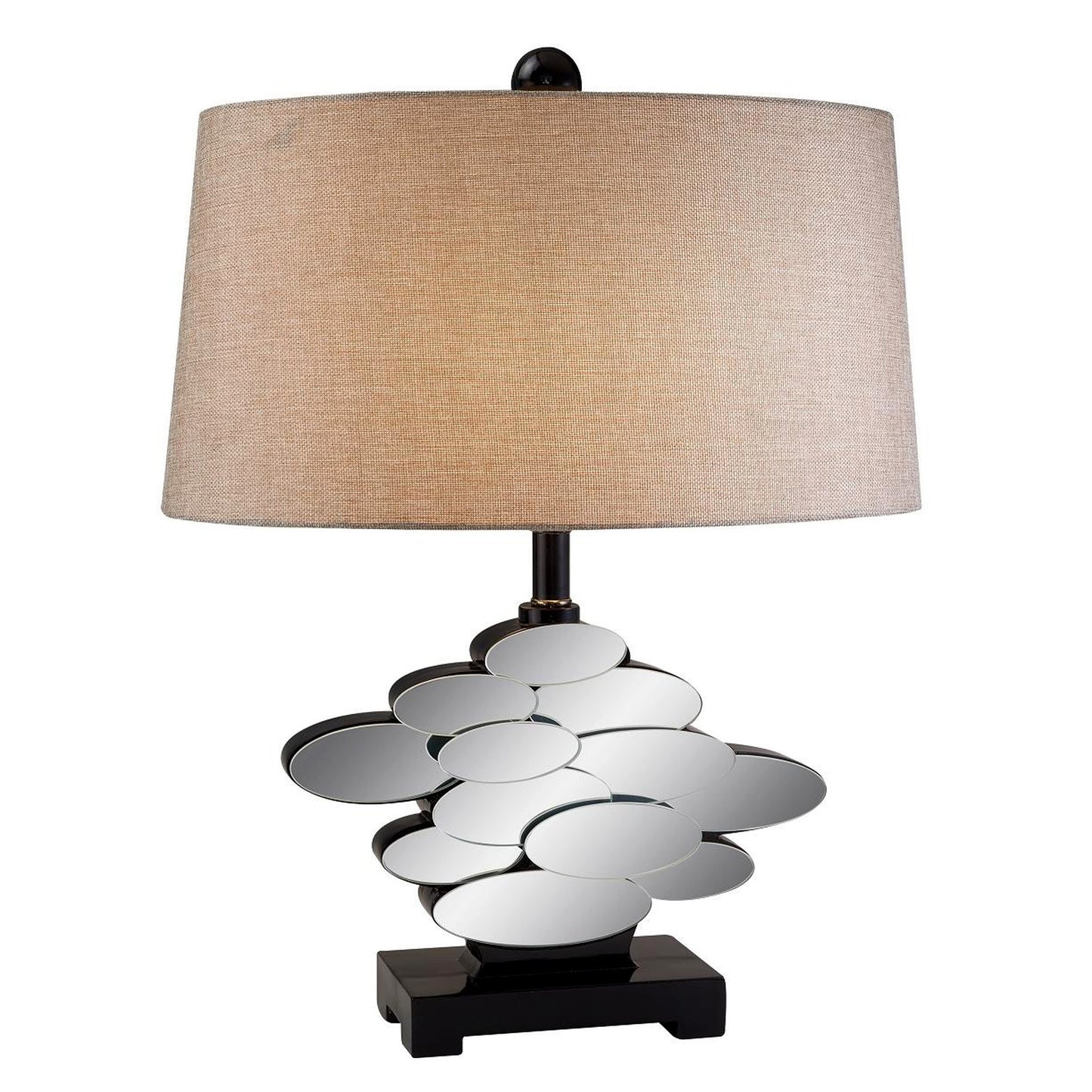 Beautiful Bronzed Table Lamp w/ Glass Accents