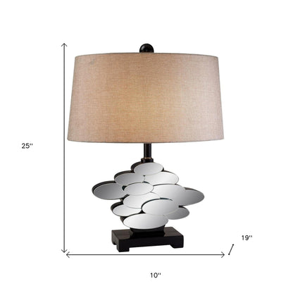 Beautiful Bronzed Table Lamp w/ Glass Accents