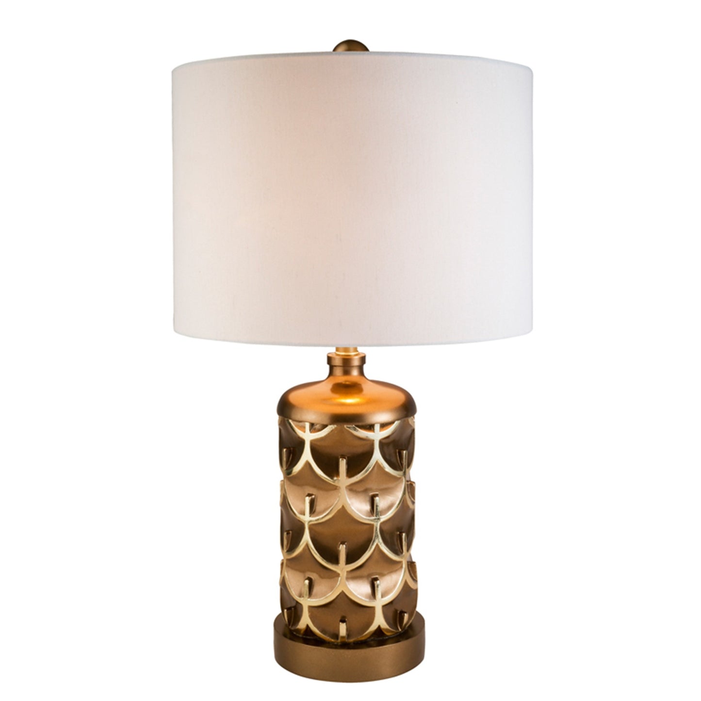 Magestic Brown & Gold Geo Table Lamp