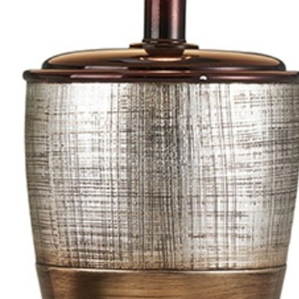 Exotic Brown & Gold Wide Stripe Table Lamp