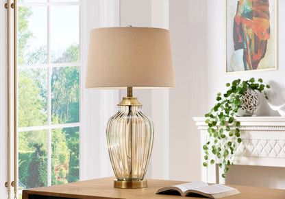 Bronze Bedside Table Lamp w/ Shade