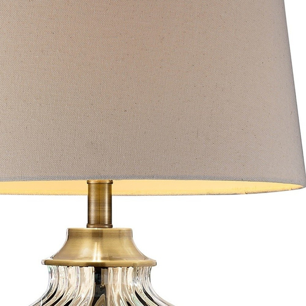 Bronze Bedside Table Lamp w/ Shade