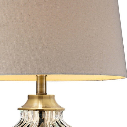Bronze Bedside Table Lamp w/ Shade