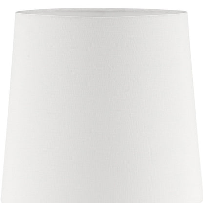 White Bedside Table Lamp w/ Off-Shade