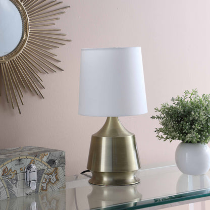 Brass Bedside Table Lamp w/ Shade