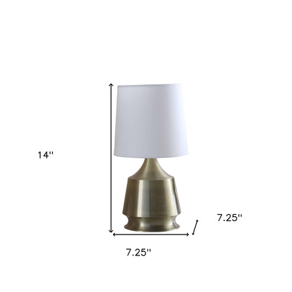 Brass Bedside Table Lamp w/ Shade