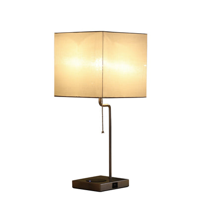 Gray Bedside Table Lamp w/ Gray Shade