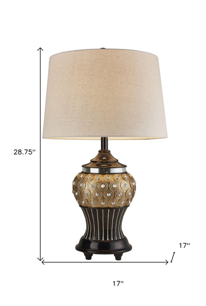 Glitzy Gold BejeweTable Lamp
