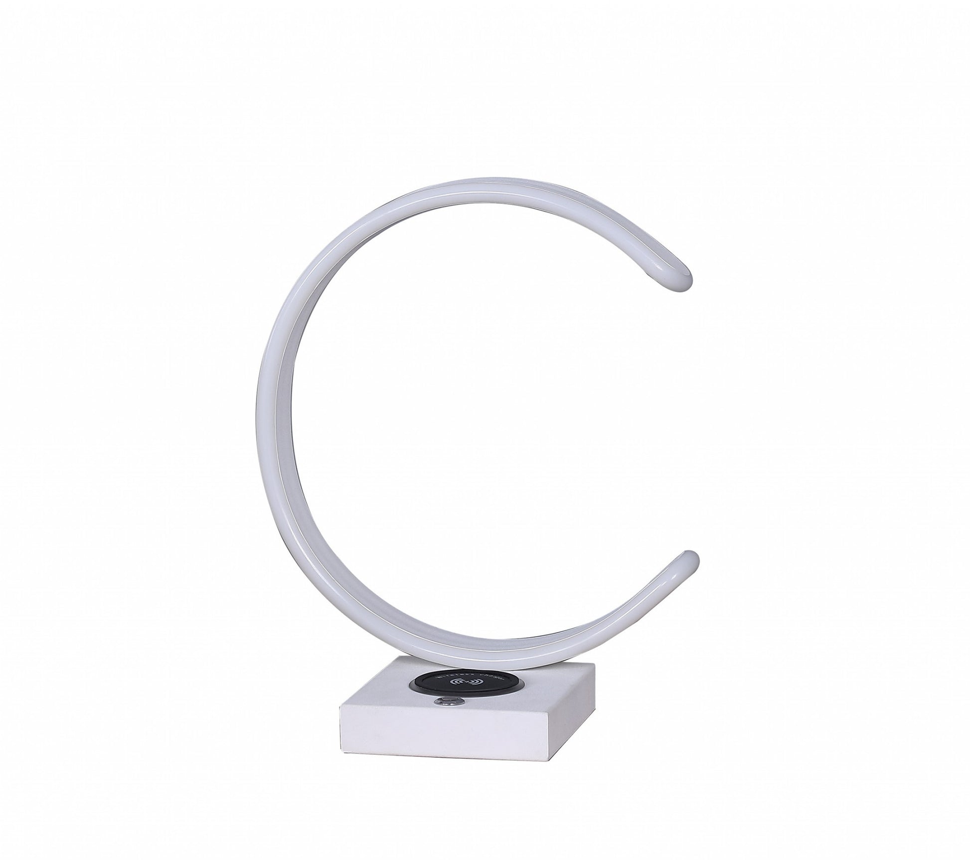 White w/ Wireless Charger Table Lamp