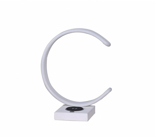 White w/ Wireless Charger Table Lamp