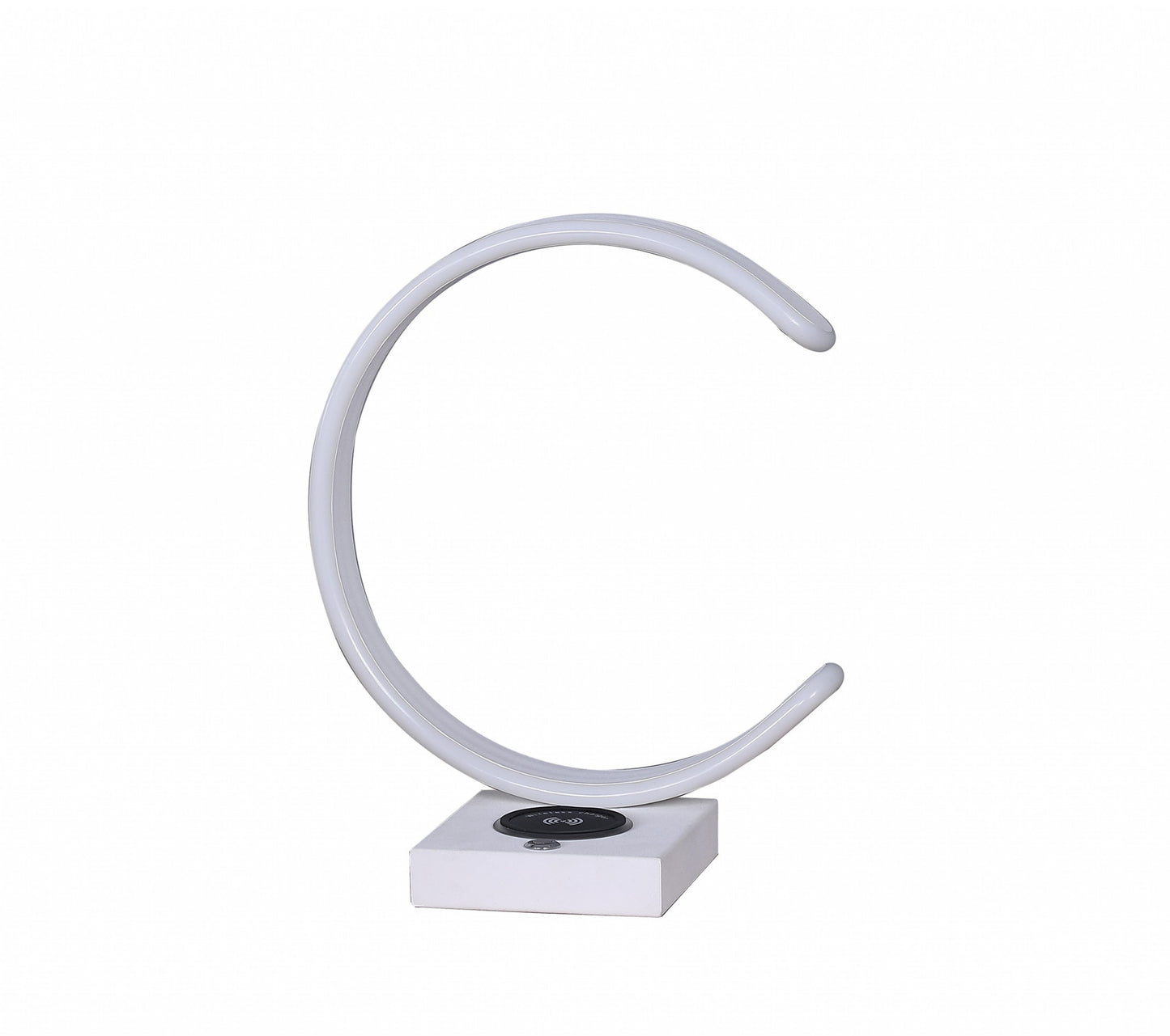White w/ Wireless Charger Table Lamp