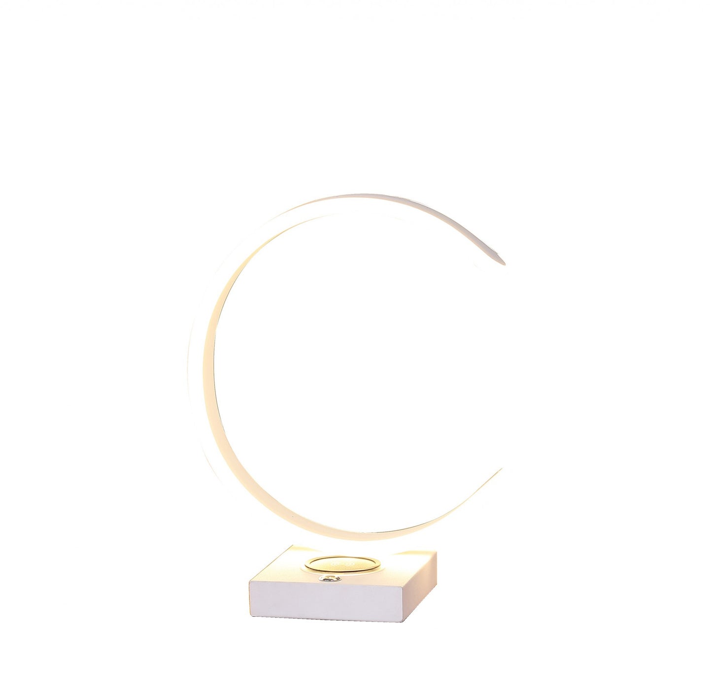 White w/ Wireless Charger Table Lamp
