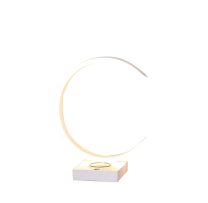 White w/ Wireless Charger Table Lamp