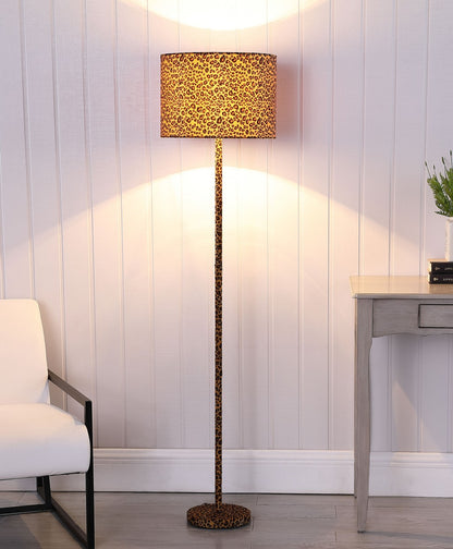 Orange & Black Bedside Table Lamp w/ Orange & Shade