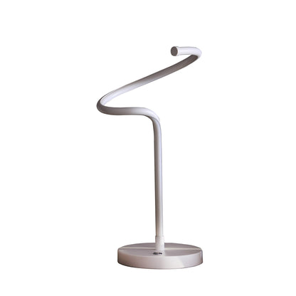 White Curvy Spiral Table Lamp