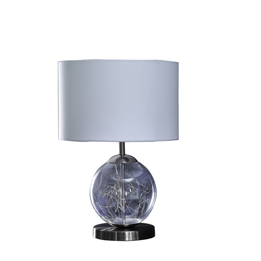 Translucent Glass Globe Table Lamp w/ Shade