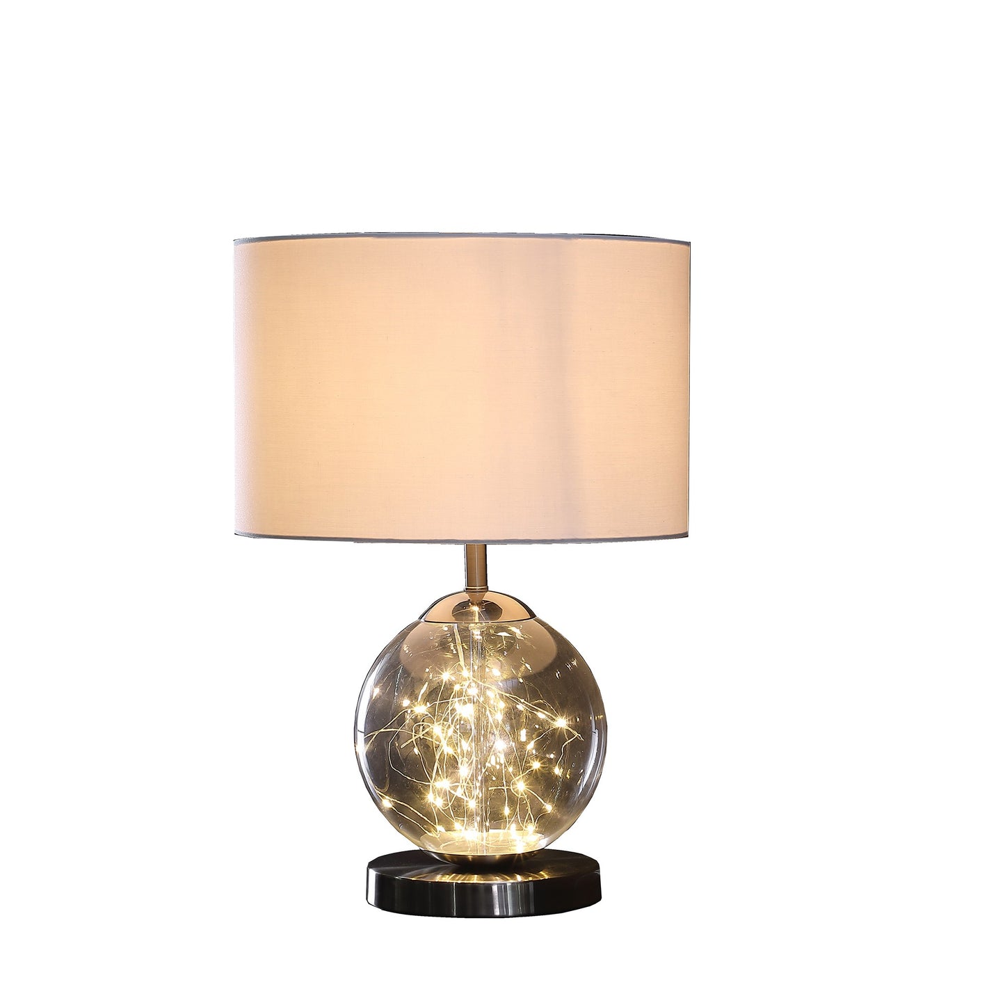 Translucent Glass Globe Table Lamp w/ Shade